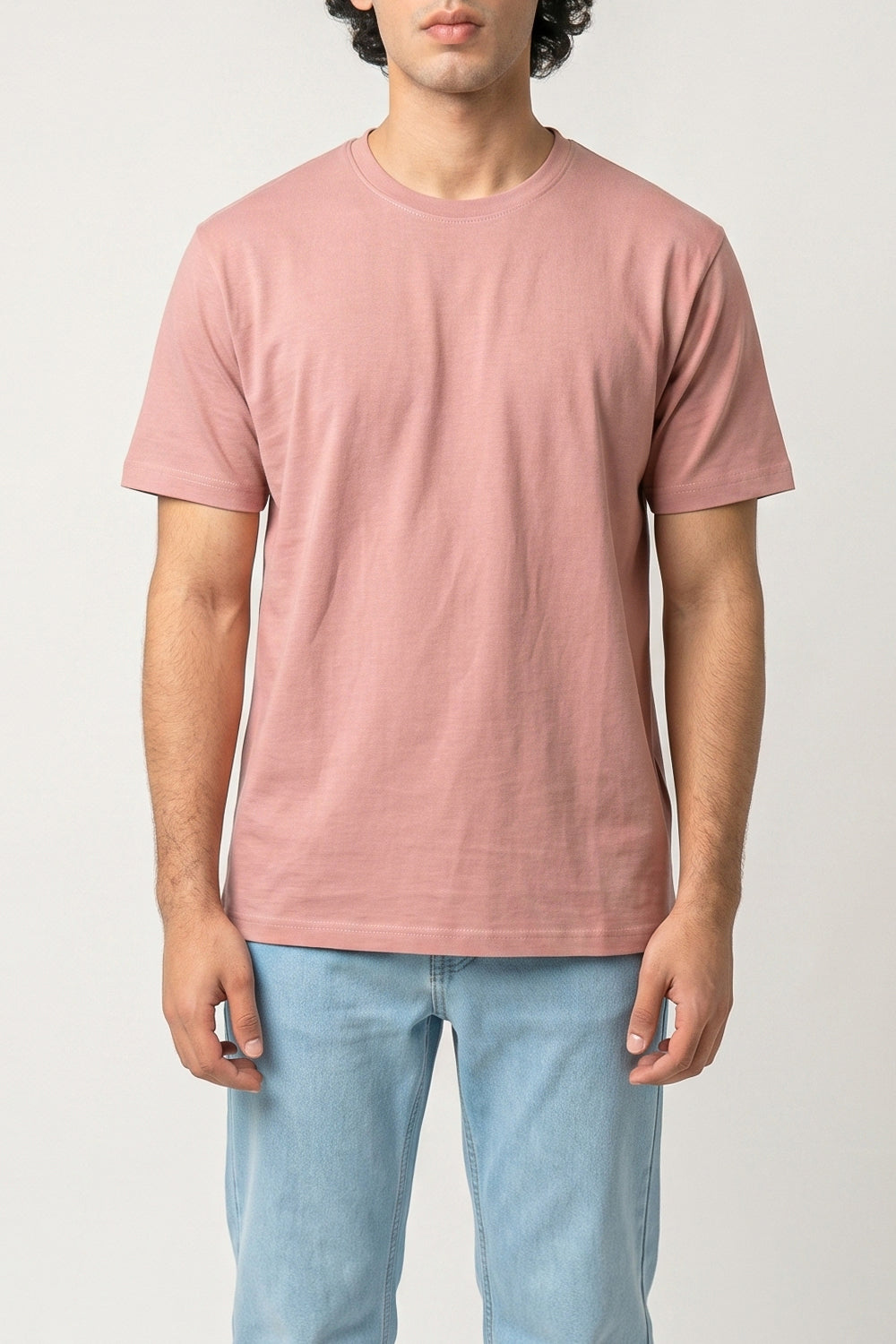 Men's Peach Basic Crew