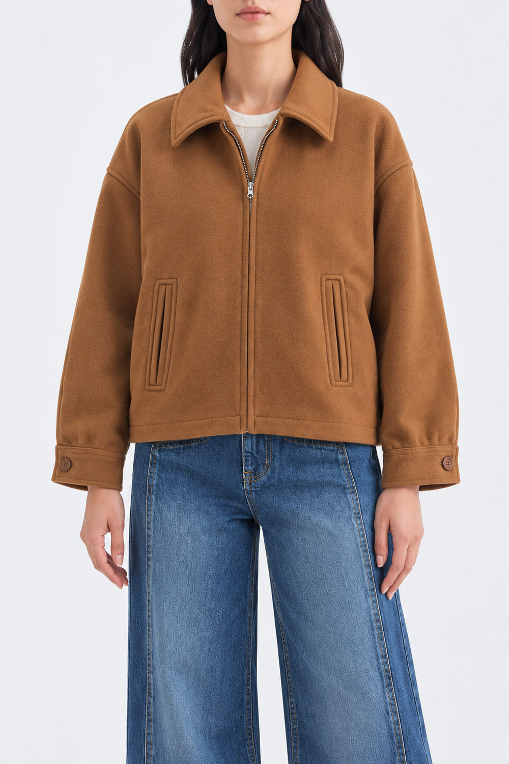 ZIP-UP WOOL JACKET