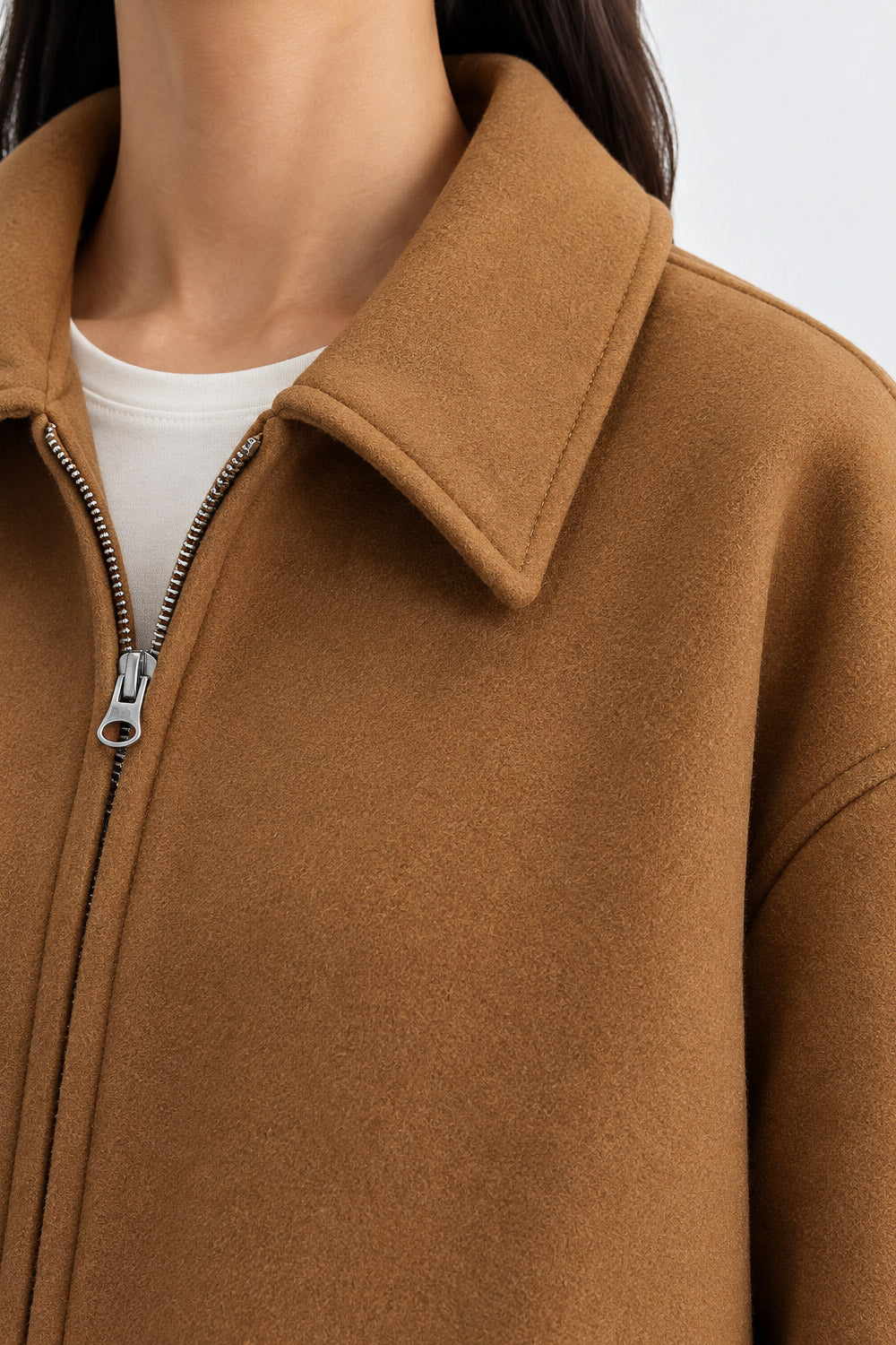 ZIP-UP WOOL JACKET