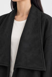 FAUX SUEDE  LEATHER JACKET