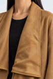 FAUX SUEDE  LEATHER JACKET
