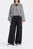 SUEDE BUBBLE HEM JACKET