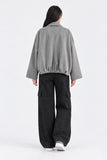SUEDE BUBBLE HEM JACKET