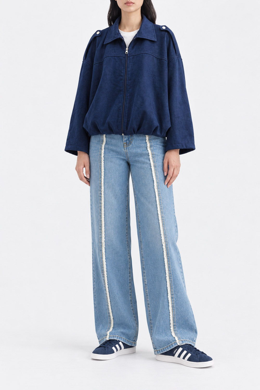 SUEDE BUBBLE HEM JACKET
