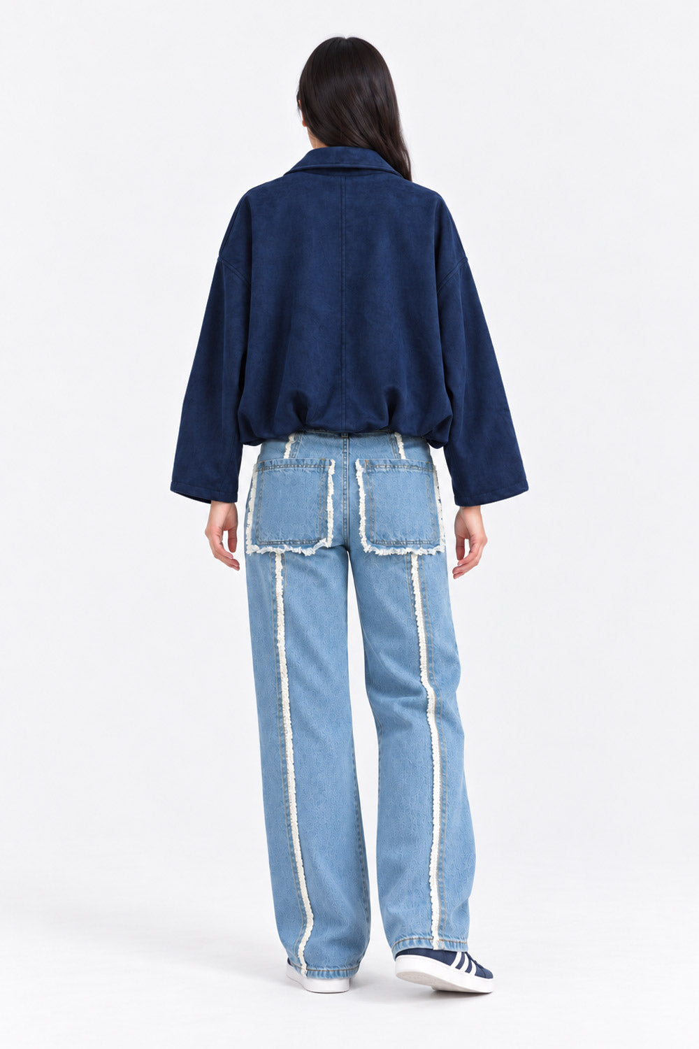 SUEDE BUBBLE HEM JACKET