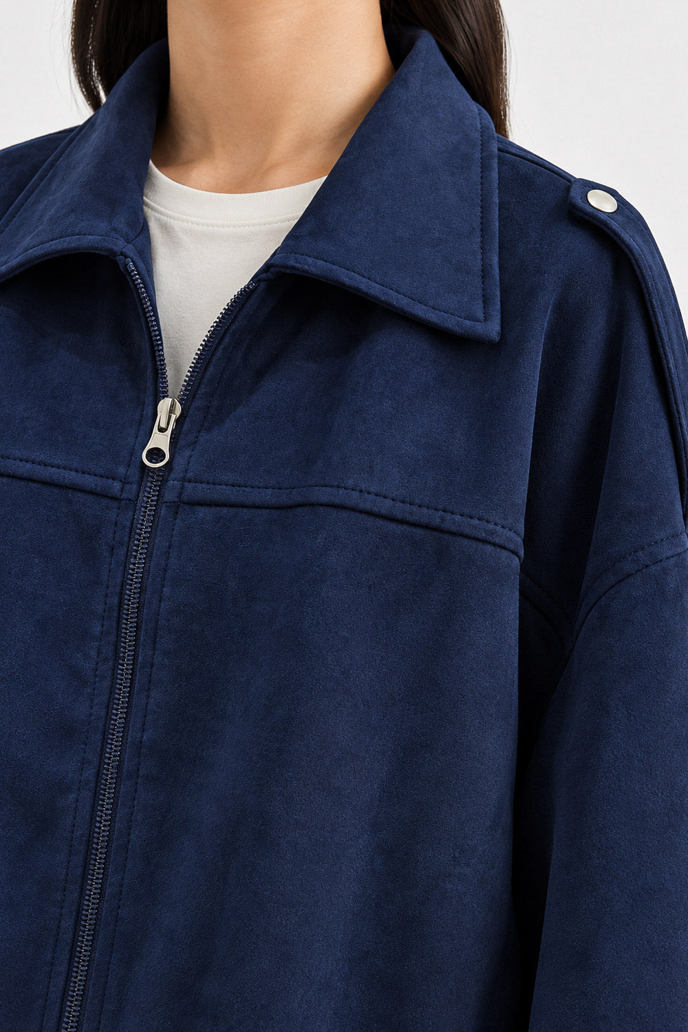 SUEDE BUBBLE HEM JACKET