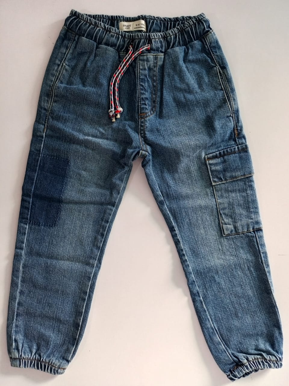 Denim Cargo Joggers – Easy Pull-On