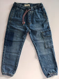 Denim Cargo Joggers – Easy Pull-On