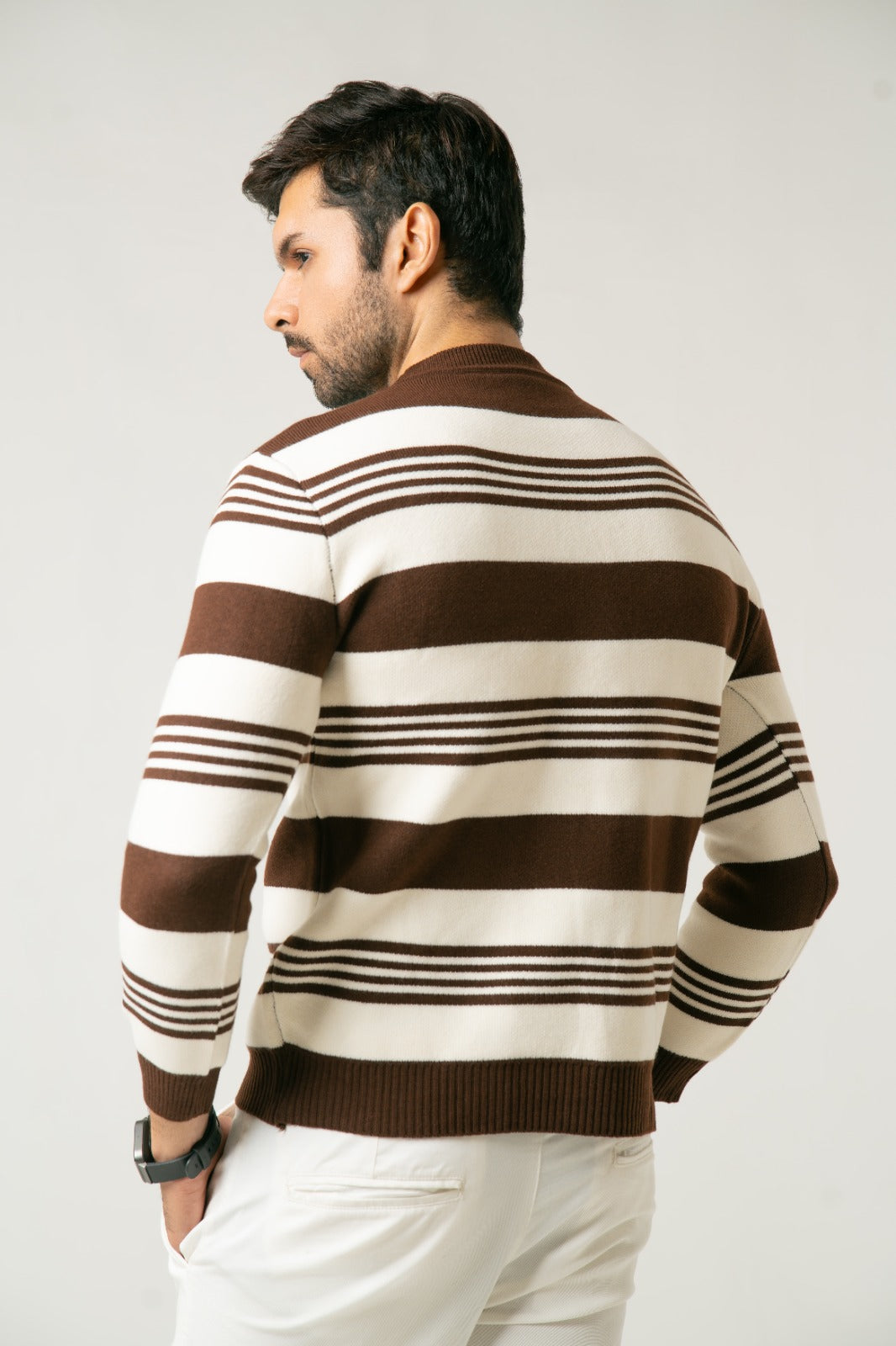 The Classic Earth Tone Stripe Sweater