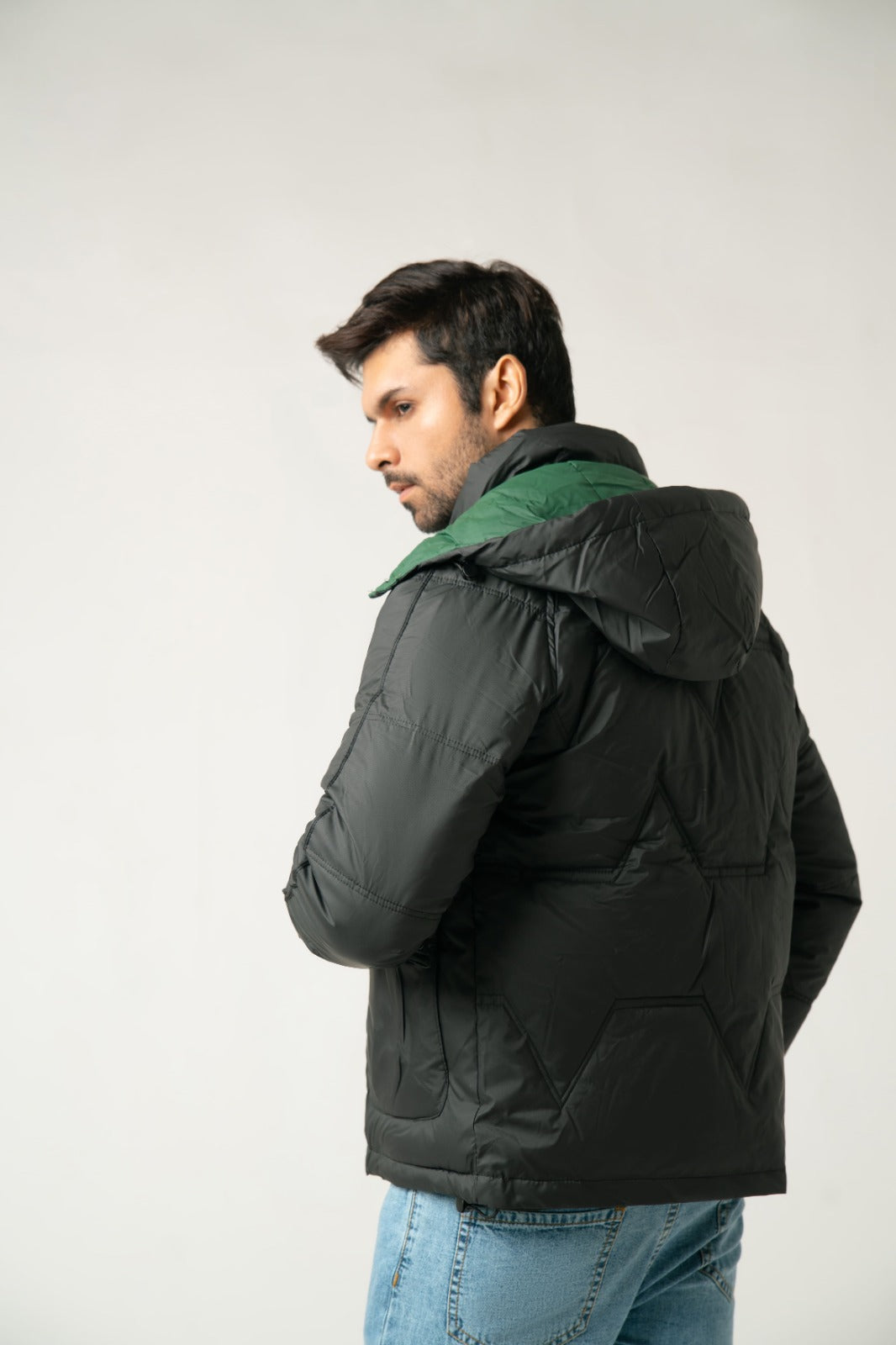 Contrast Puffer Jacket