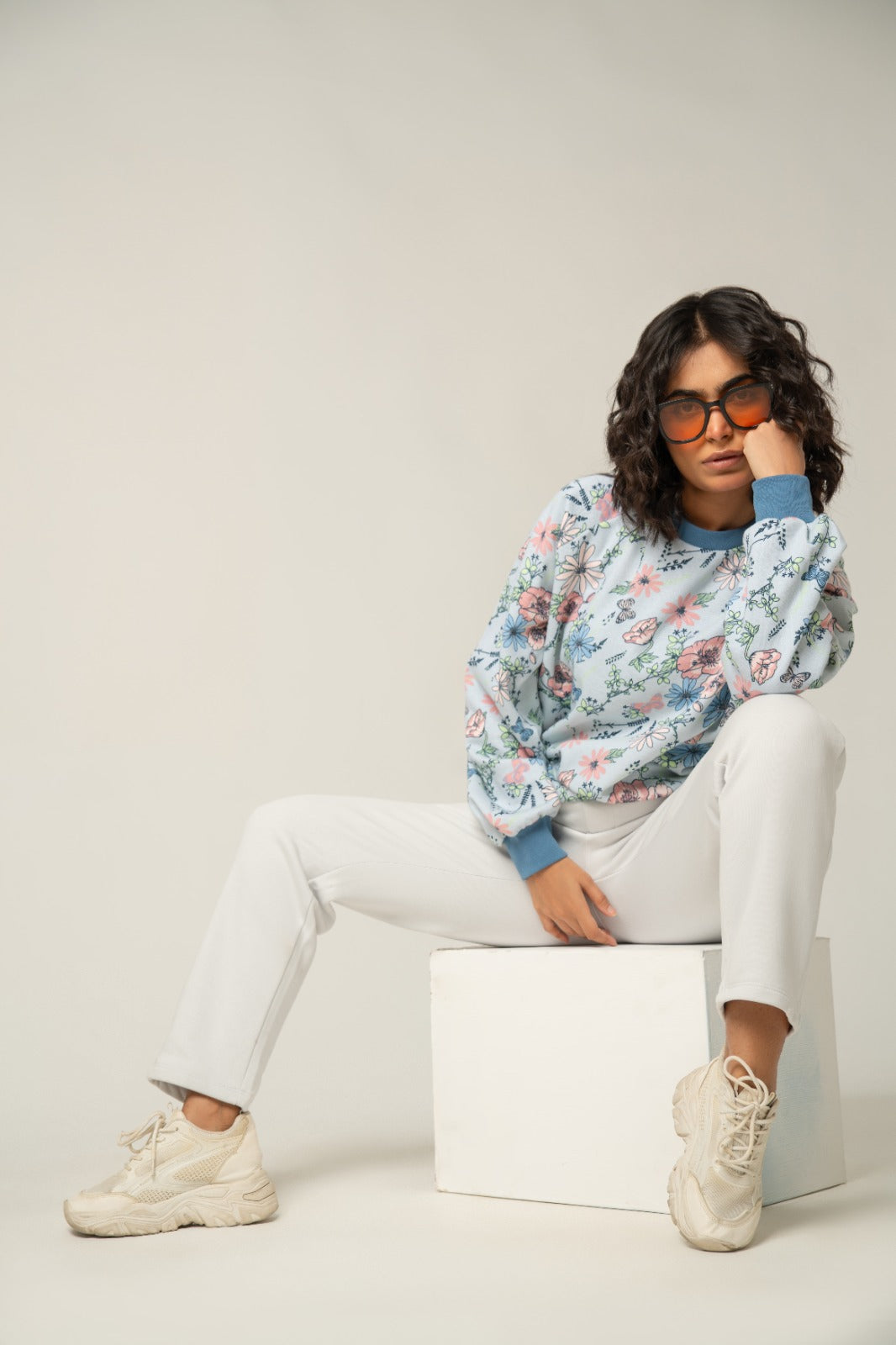 The Floral Print Crewneck Sweatshirt