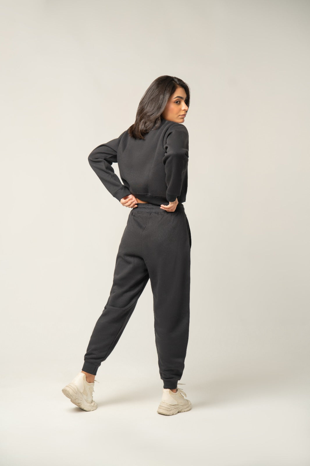 Black Cropped Fit CO-ORD Set