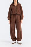 CROPPED ZIP UP HOODIE & TROUSER