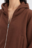 CROPPED ZIP UP HOODIE