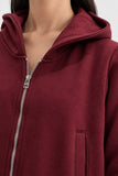 CROPPED ZIP UP HOODIE