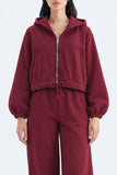 CROPPED ZIP UP HOODIE