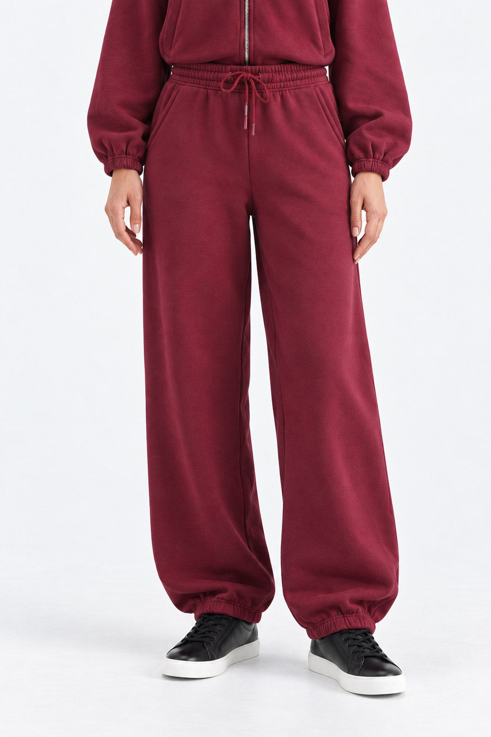 CROPPED ZIP UP HOODIE & TROUSER