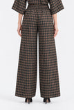 JACQUARD WIDE LEG TROUSER