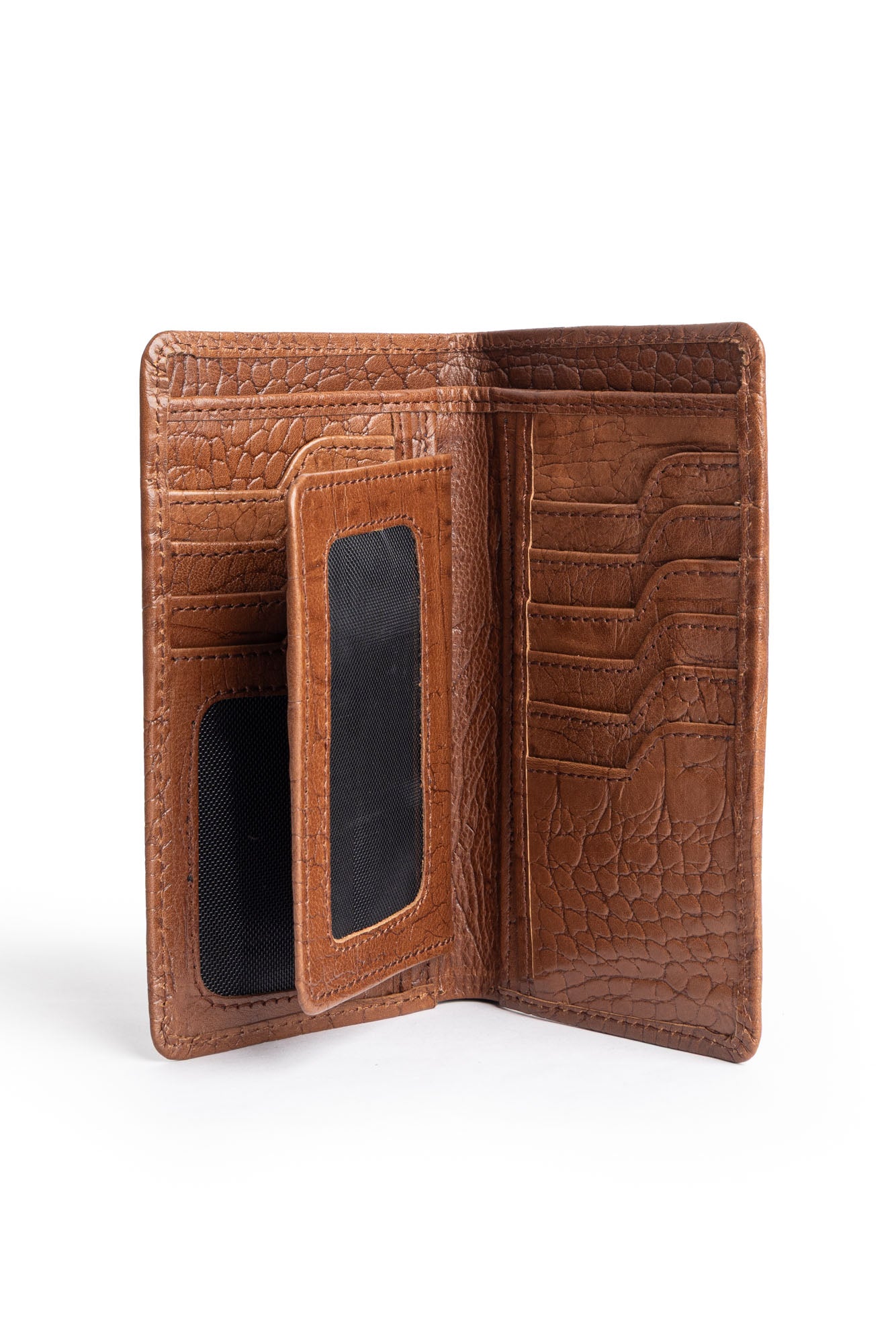 Men's Croc-Embossed Leather Wallet