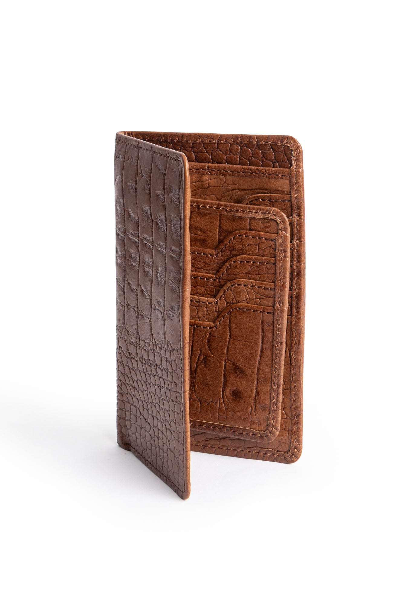 Men's Croc-Embossed Leather Wallet