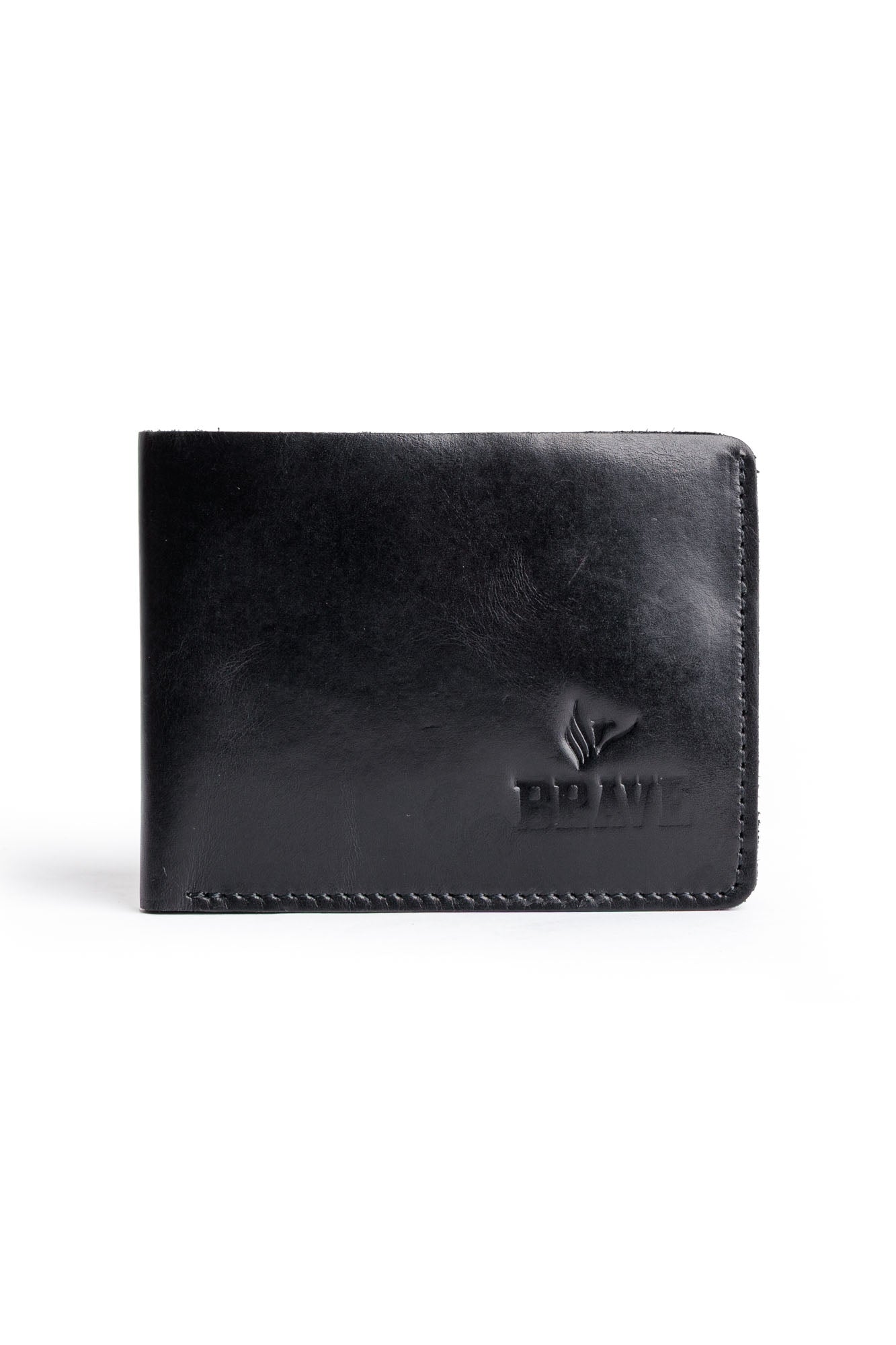 BRAVE Shining Black Leather Wallet