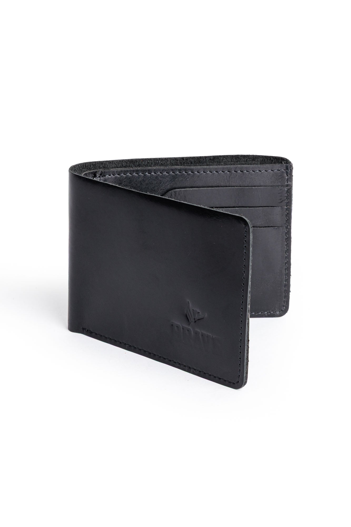 BRAVE Shining Black Leather Wallet