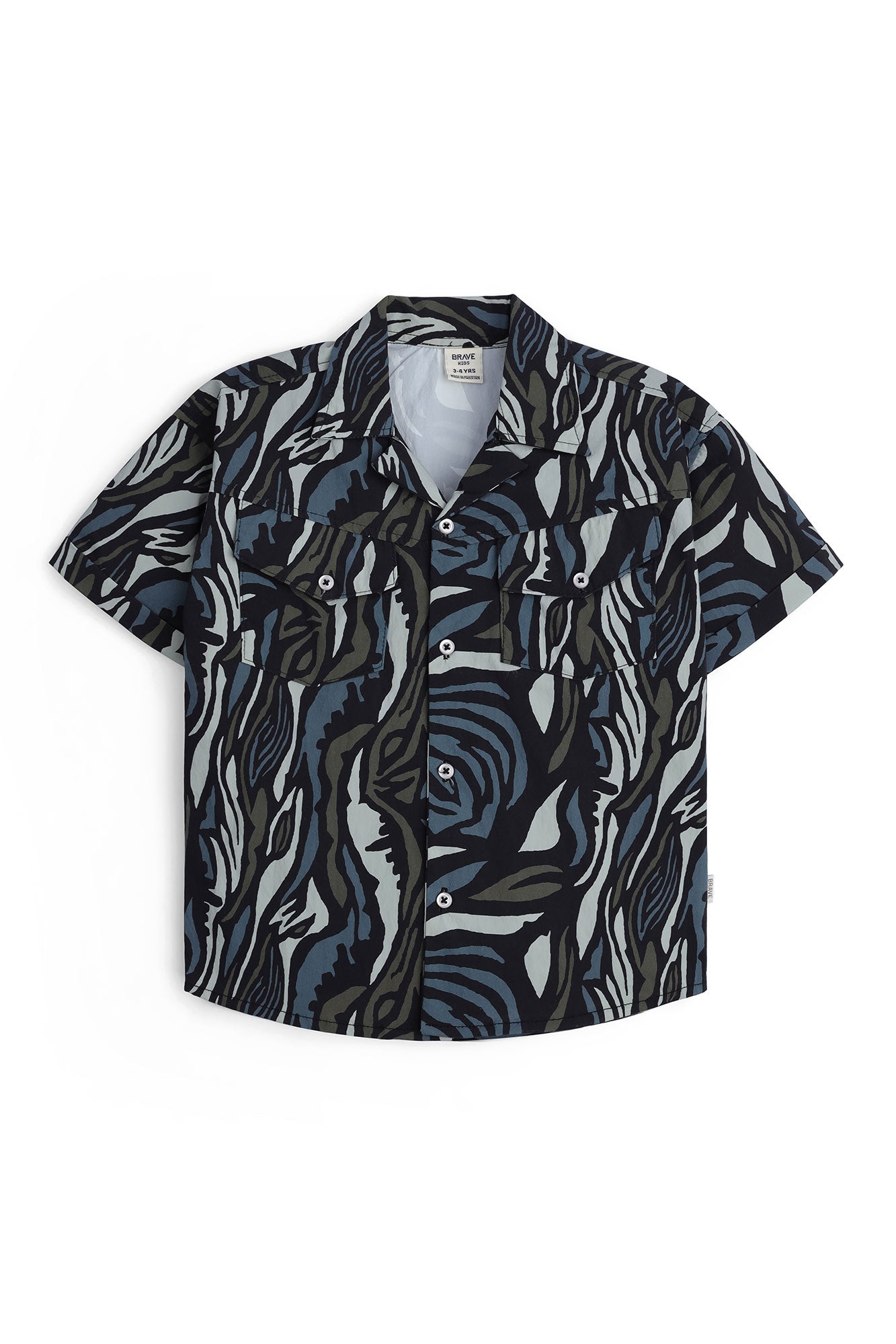 Boys' Abstract Camo-Print Shirt