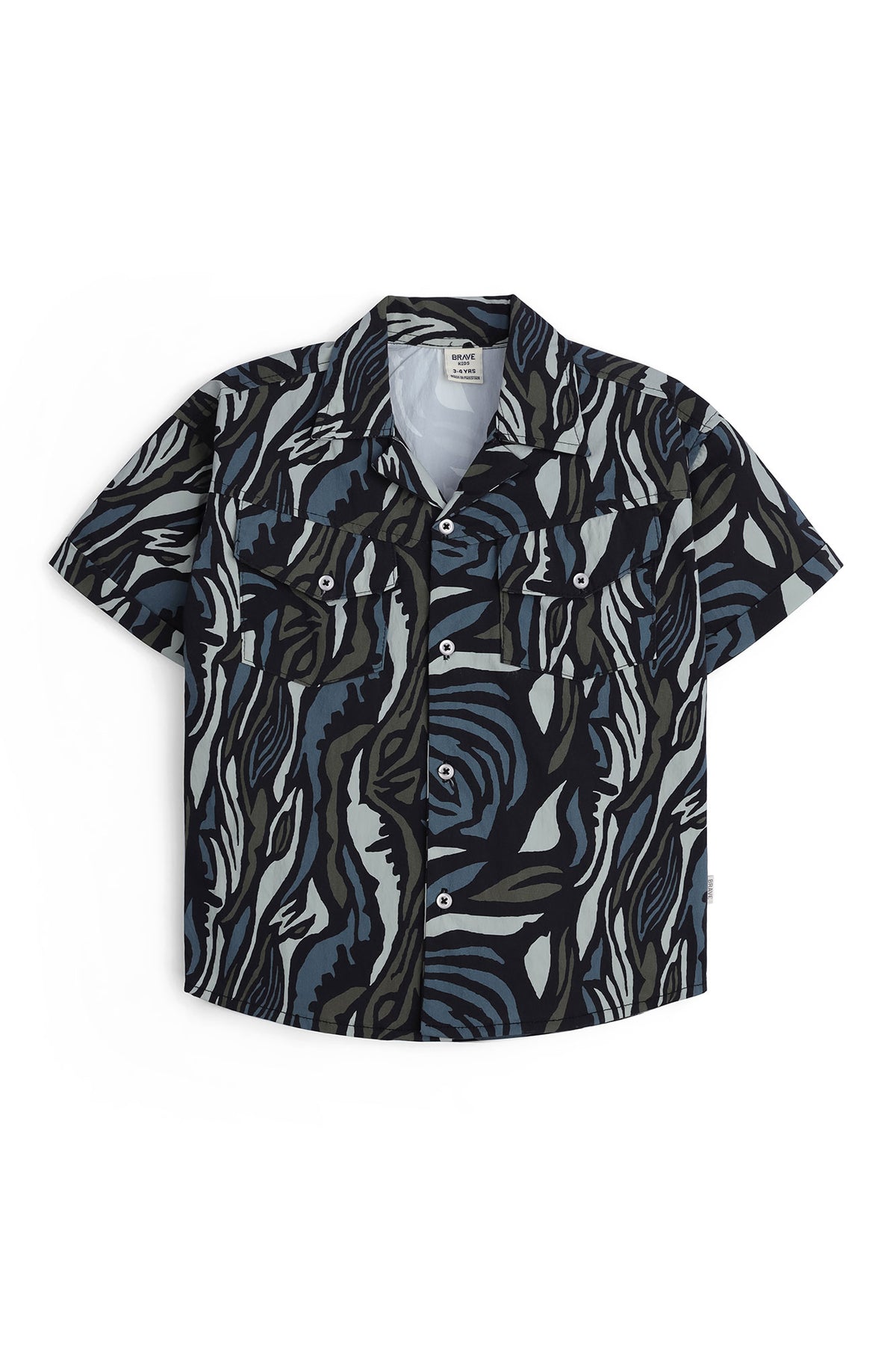 Boys' Abstract Camo-Print Shirt