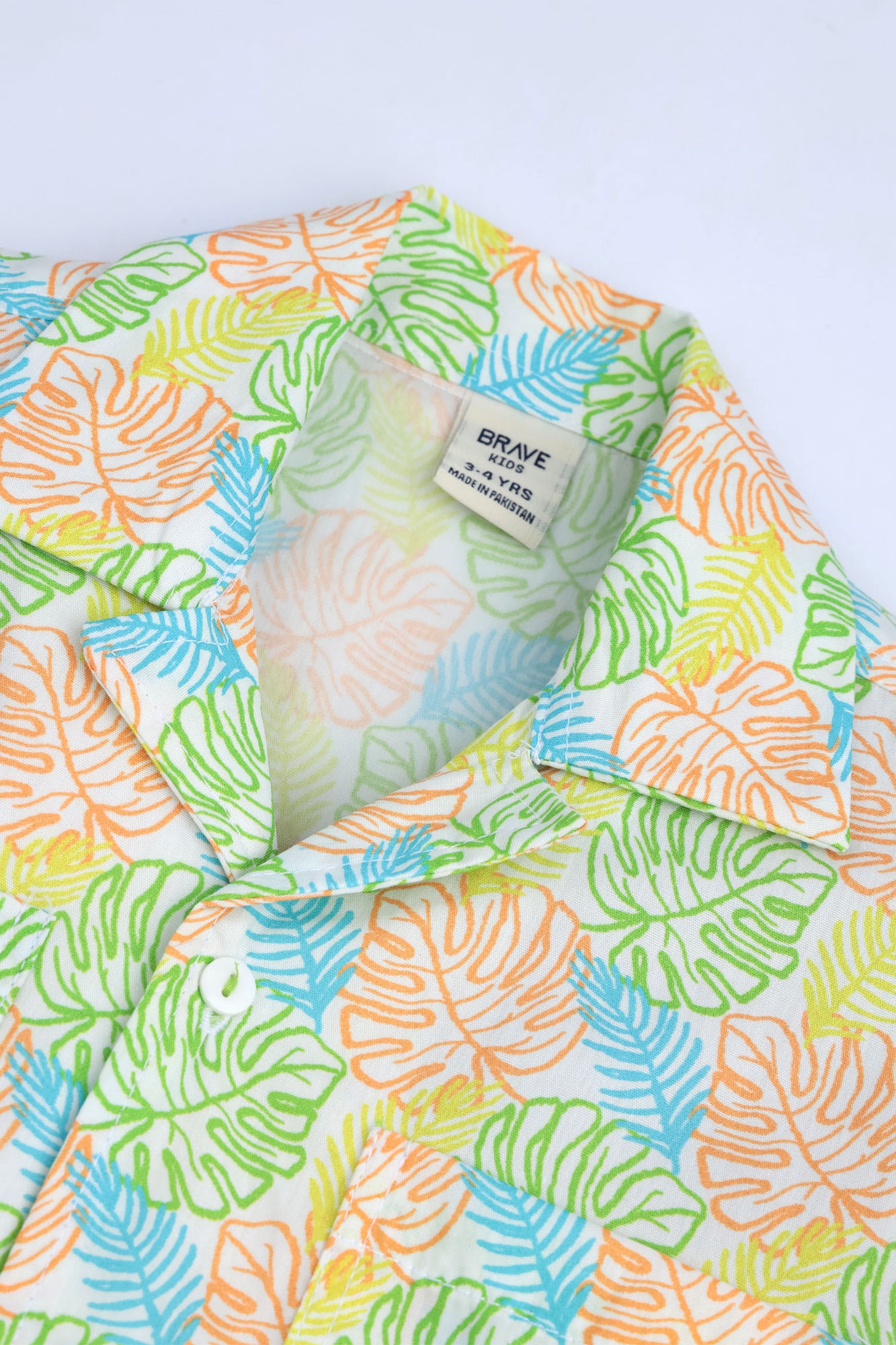 Boy's Multi-Neon Botanical Resort Shirt