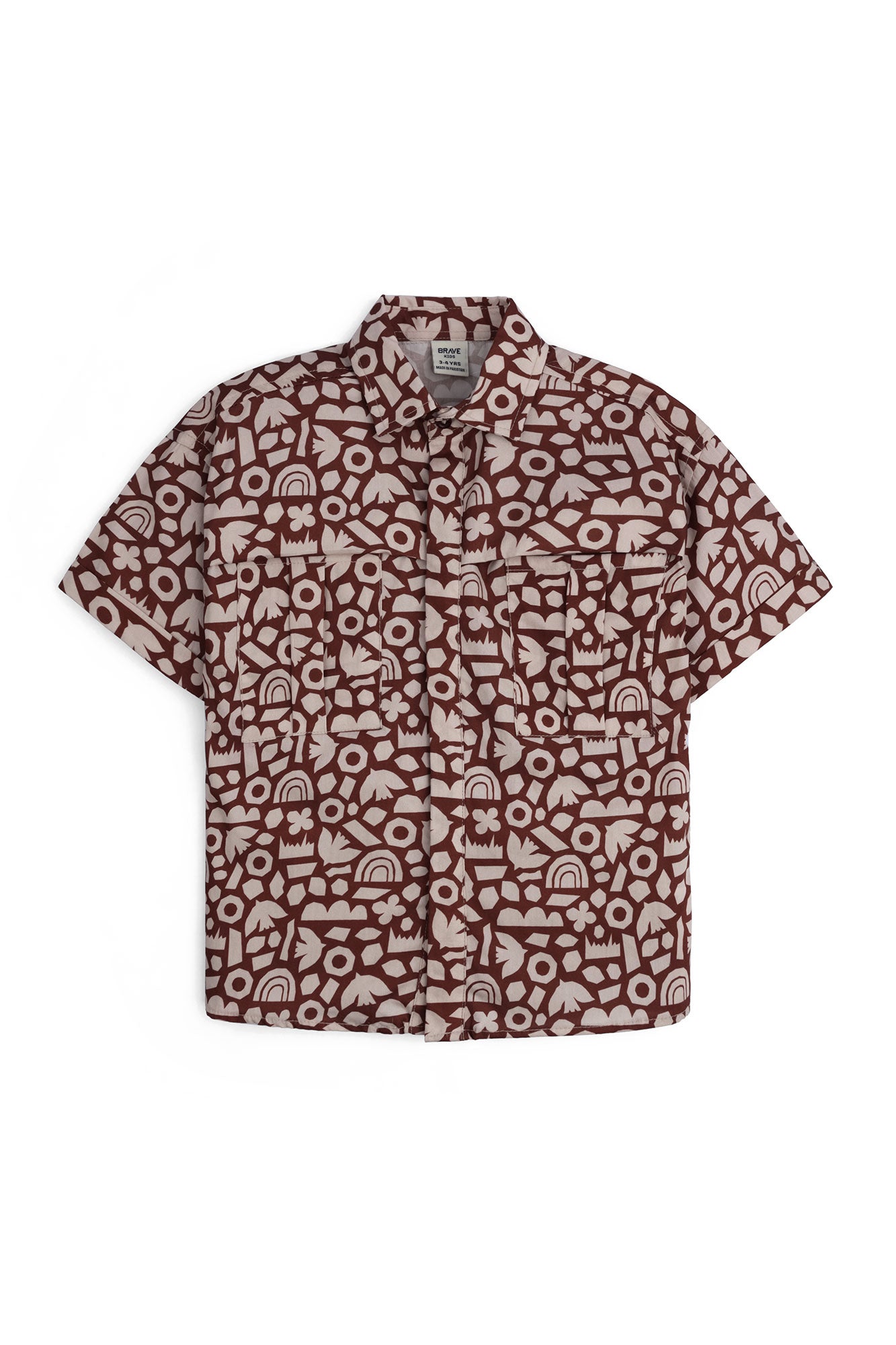 Boys' Abstract Print Casual Shirt