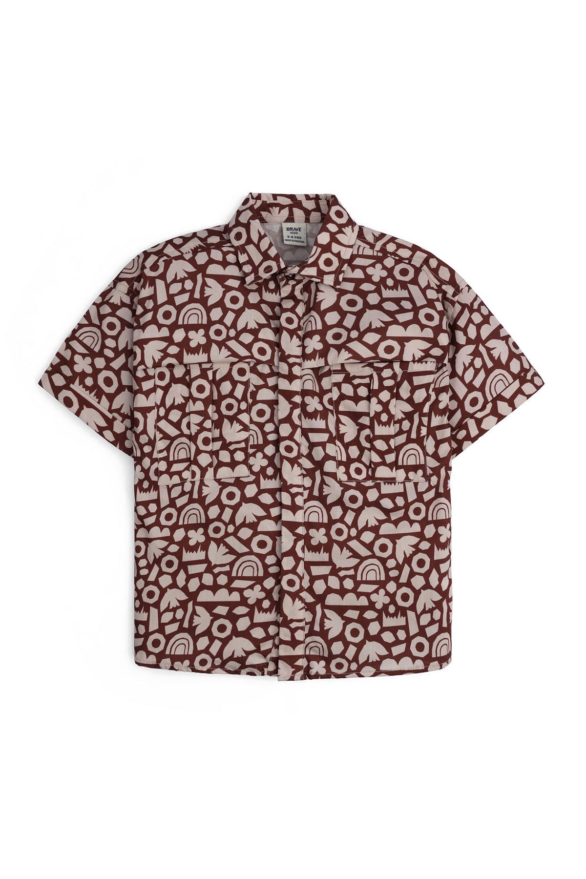 Boys' Abstract Print Casual Shirt