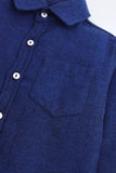 Solid Textured Casual Shirt