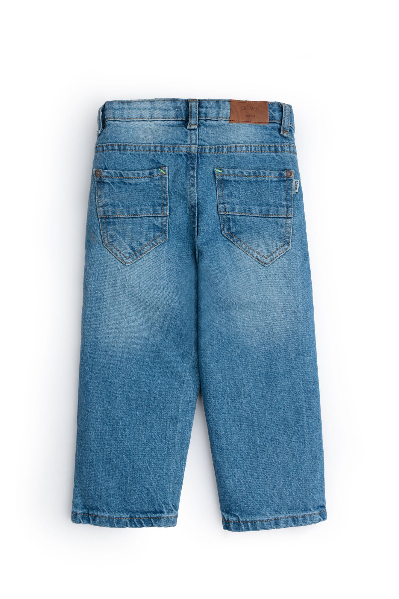 Light Wash Pleated Denim