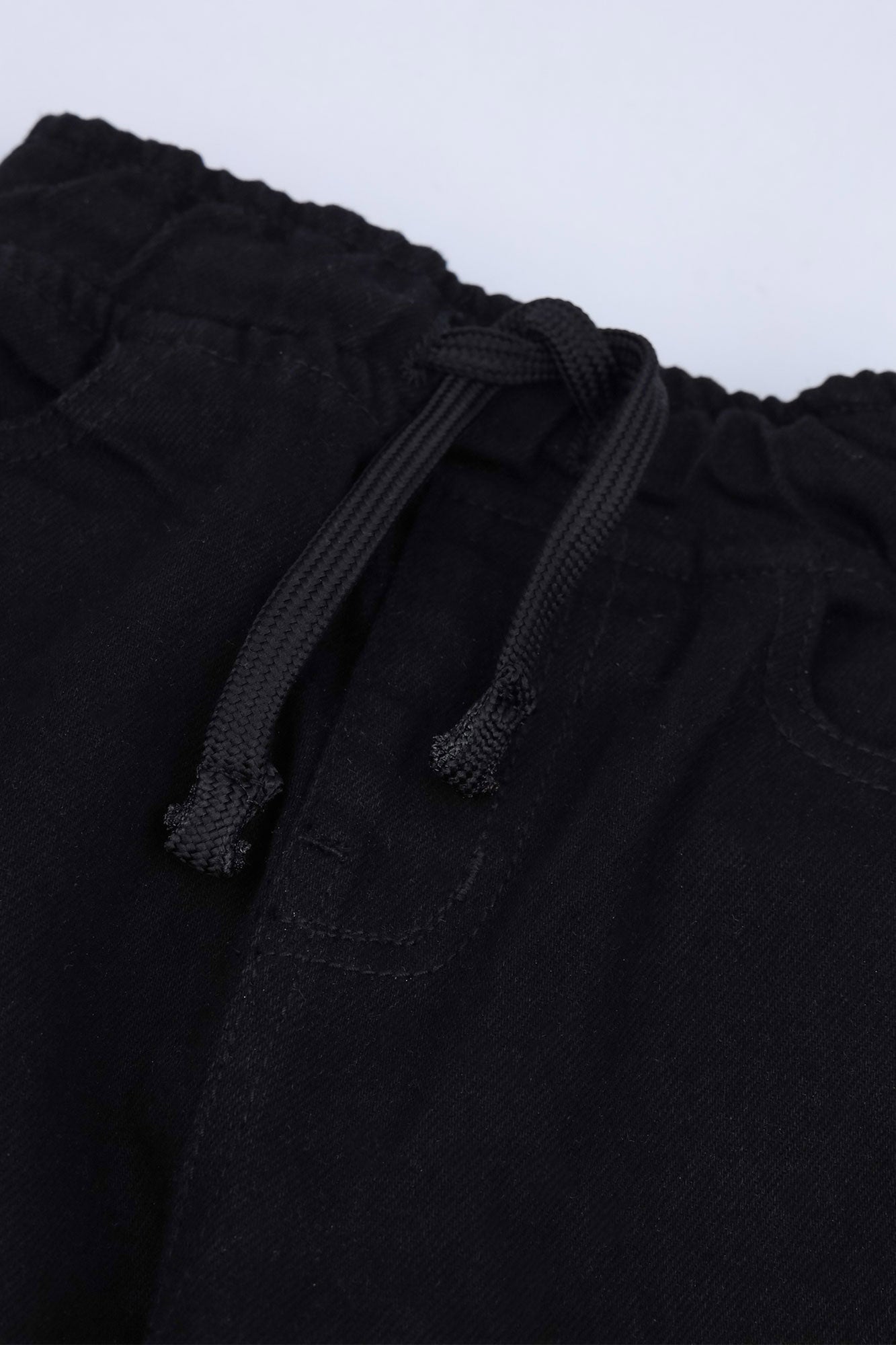 Boys' Black Denim Cargo Pants