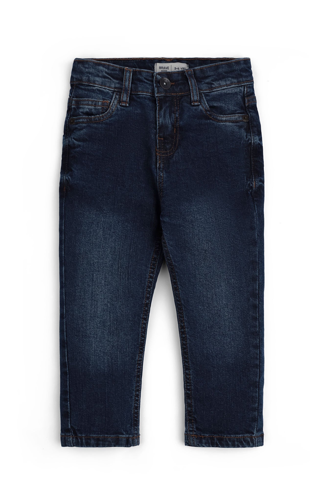 Boys' Stone Wash Straight Fit Jeans