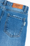 Light Wash Distressed Denim
