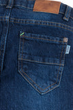 Dark Wash Pleated Denim