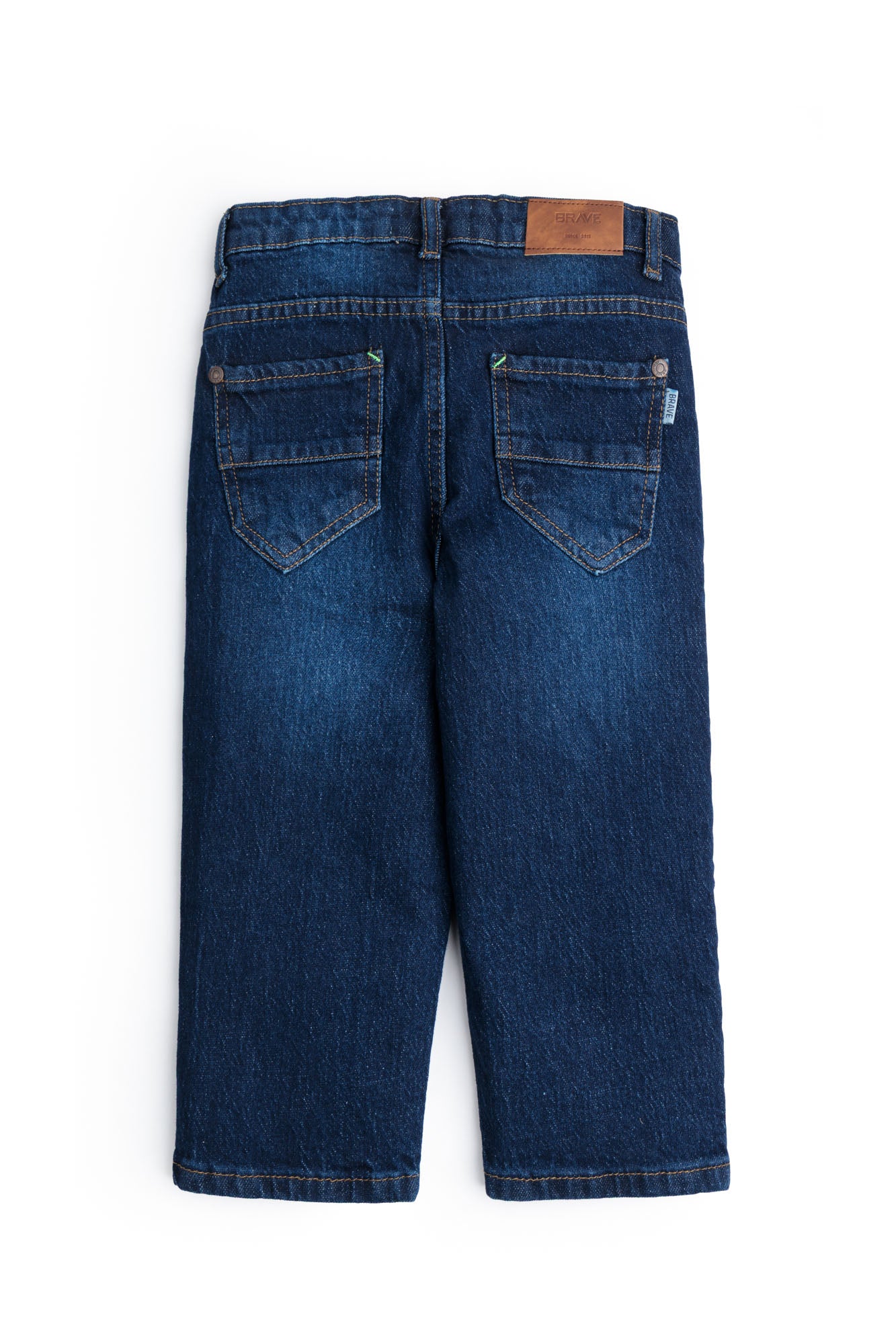 Dark Wash Pleated Denim