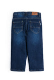 Dark Wash Pleated Denim