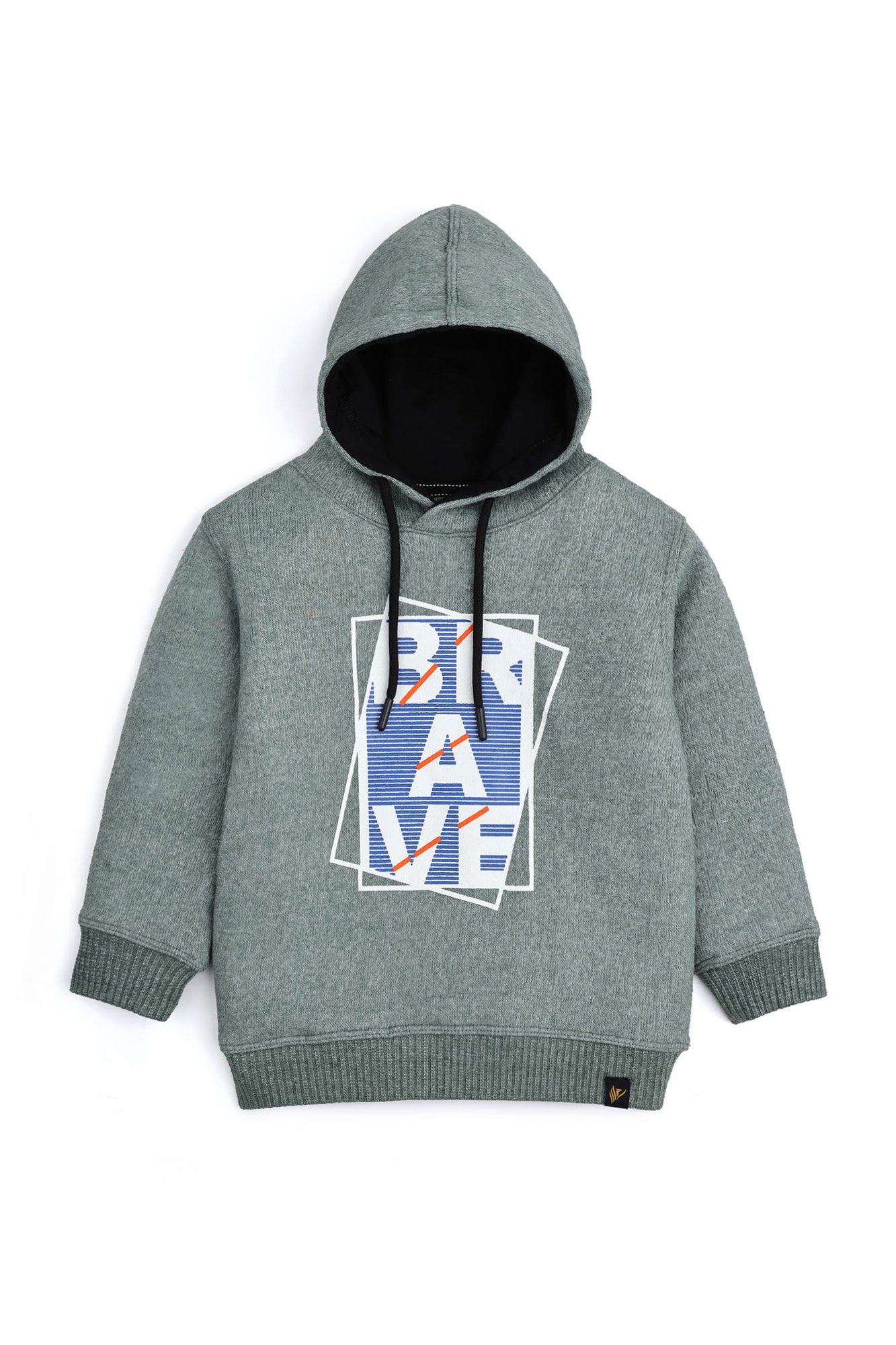 BRAVE Graphic Textured Hoodie