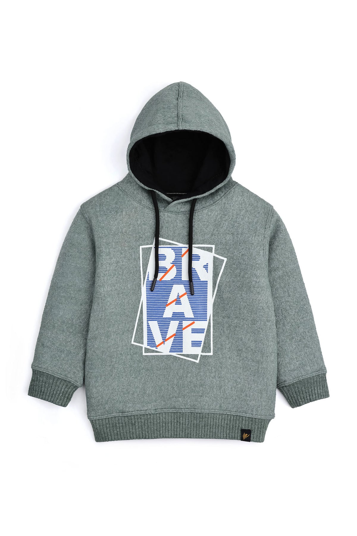 BRAVE Graphic Textured Hoodie