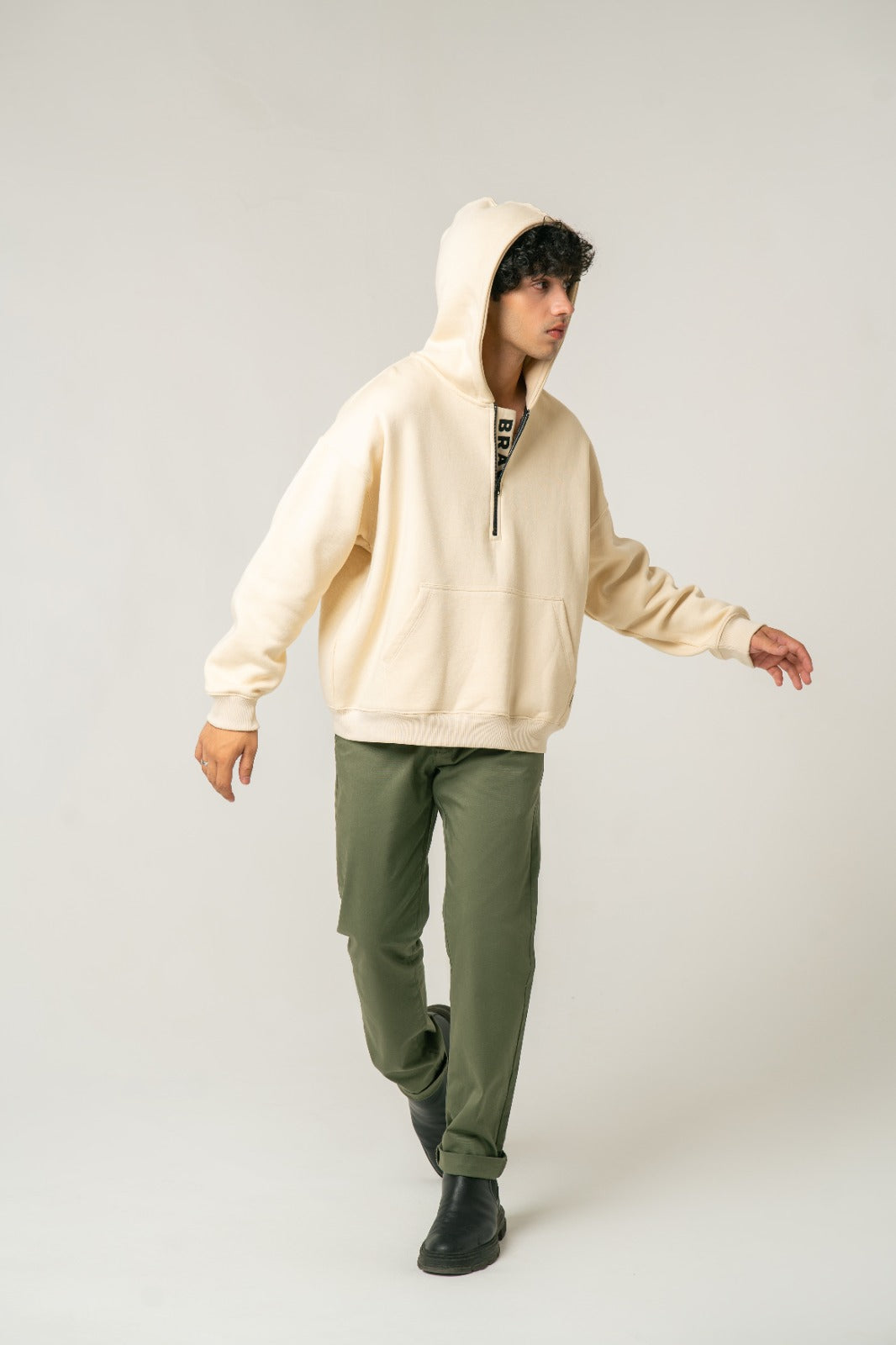 BRAVE Beige Hoodie