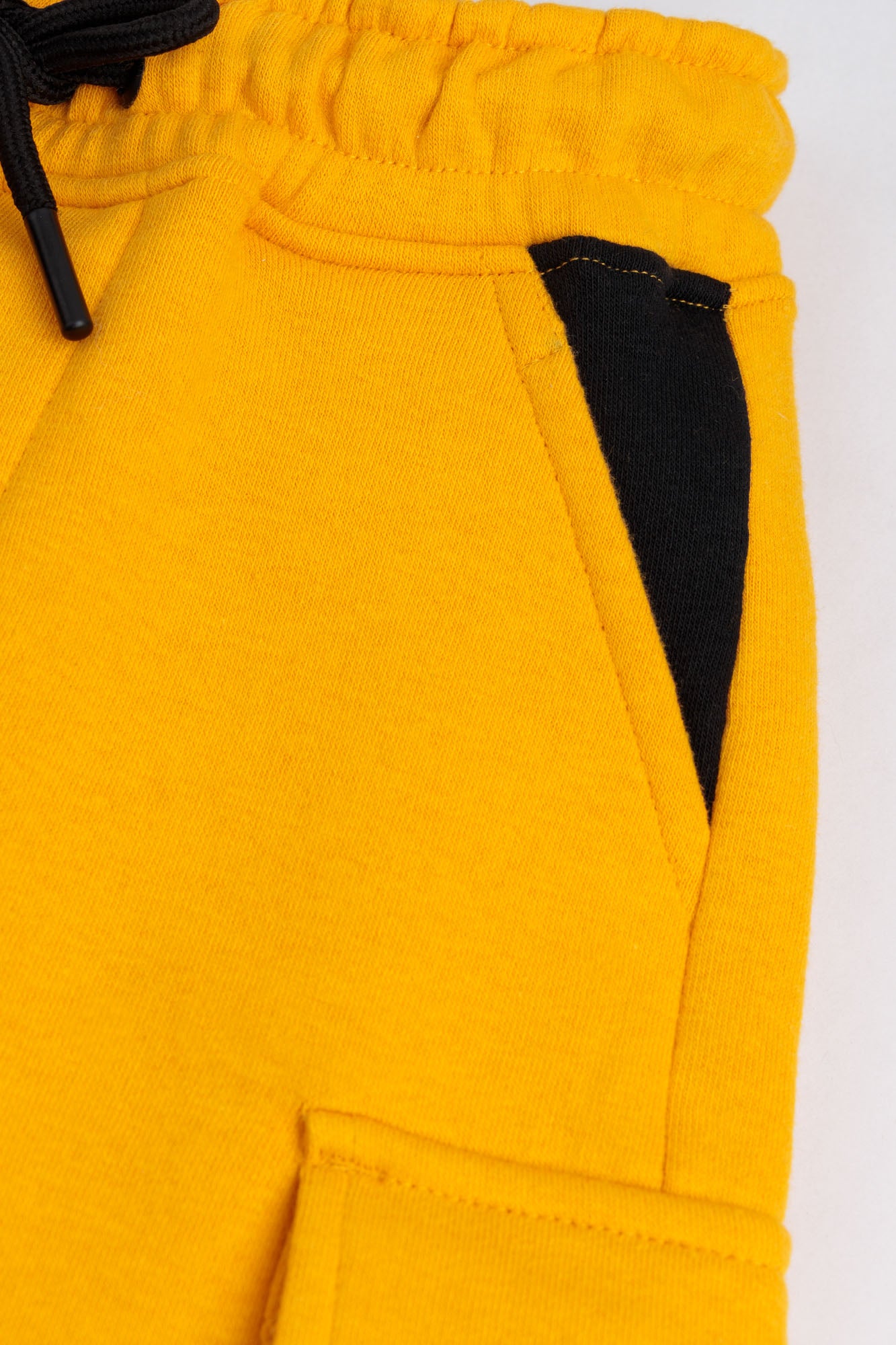 Yellow Fleece Cargo Joggers