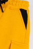 Yellow Fleece Cargo Joggers