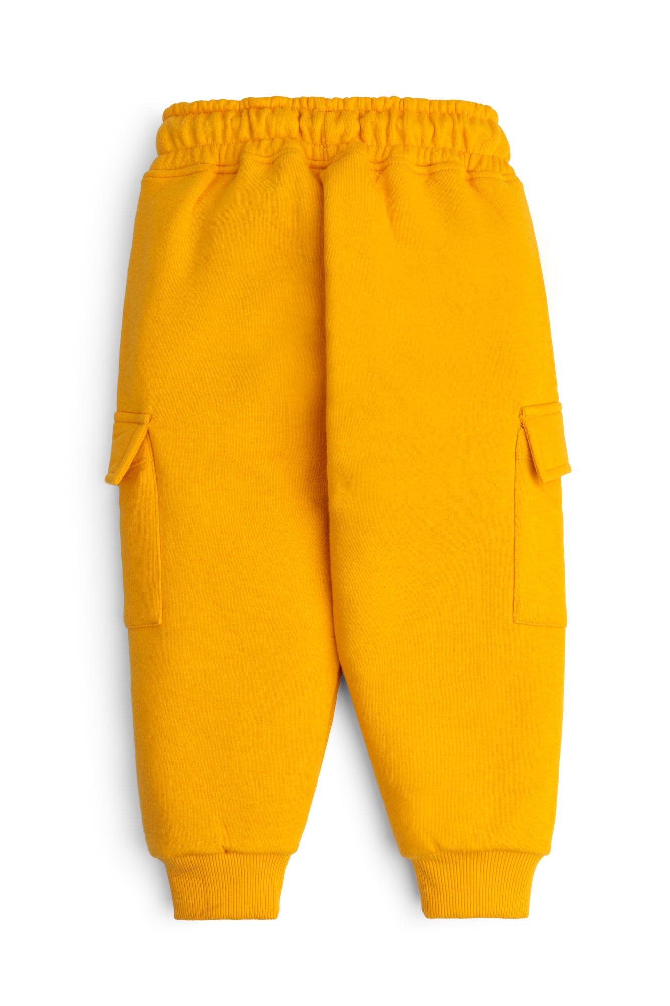 Yellow Fleece Cargo Joggers