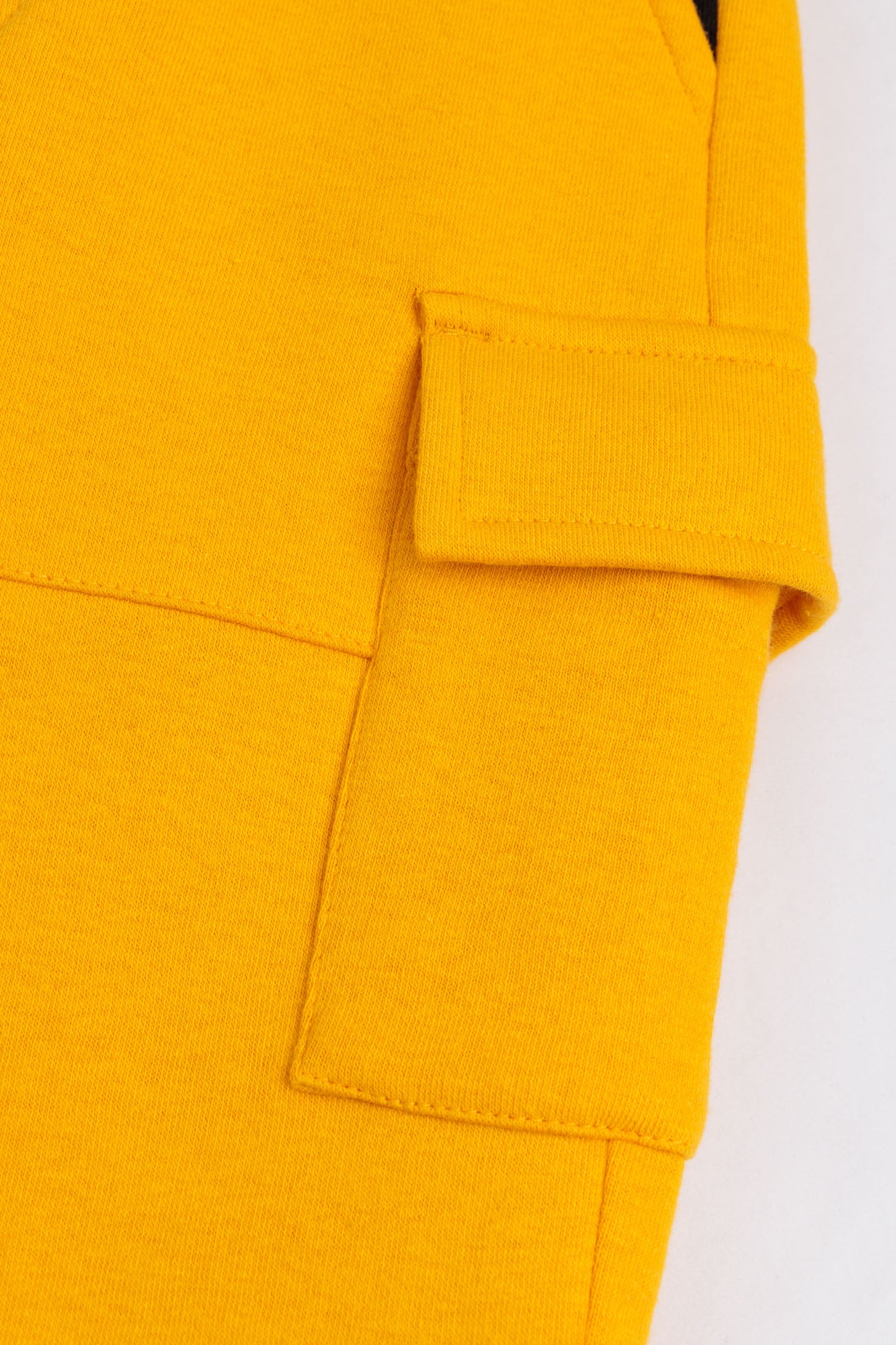 Yellow Fleece Cargo Joggers
