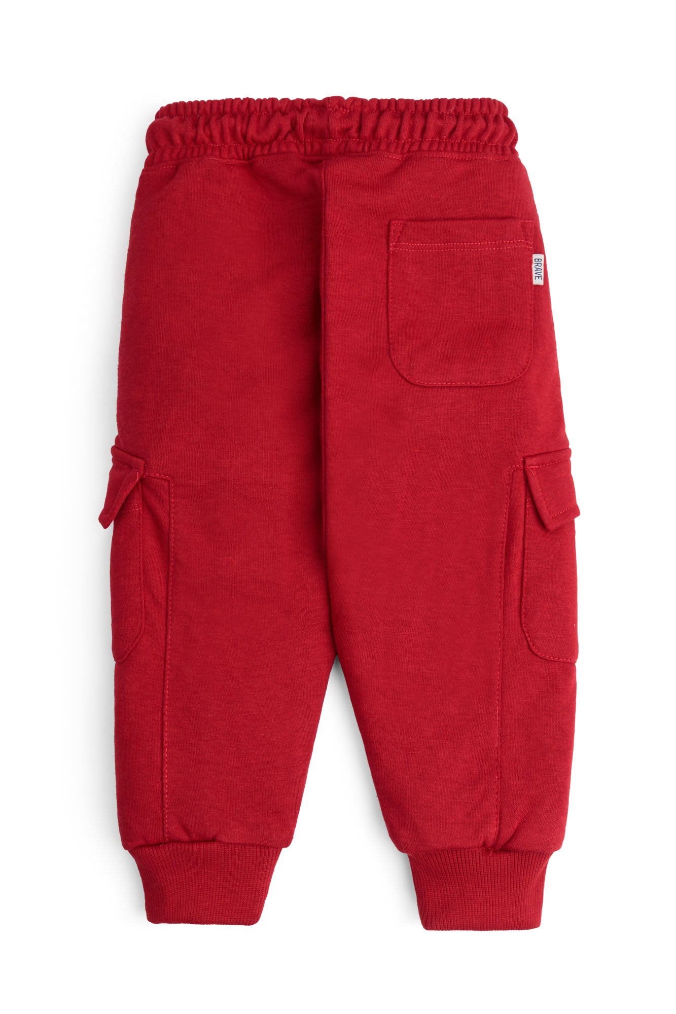 Red Fleece Cargo Joggers