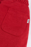 Red Fleece Cargo Joggers
