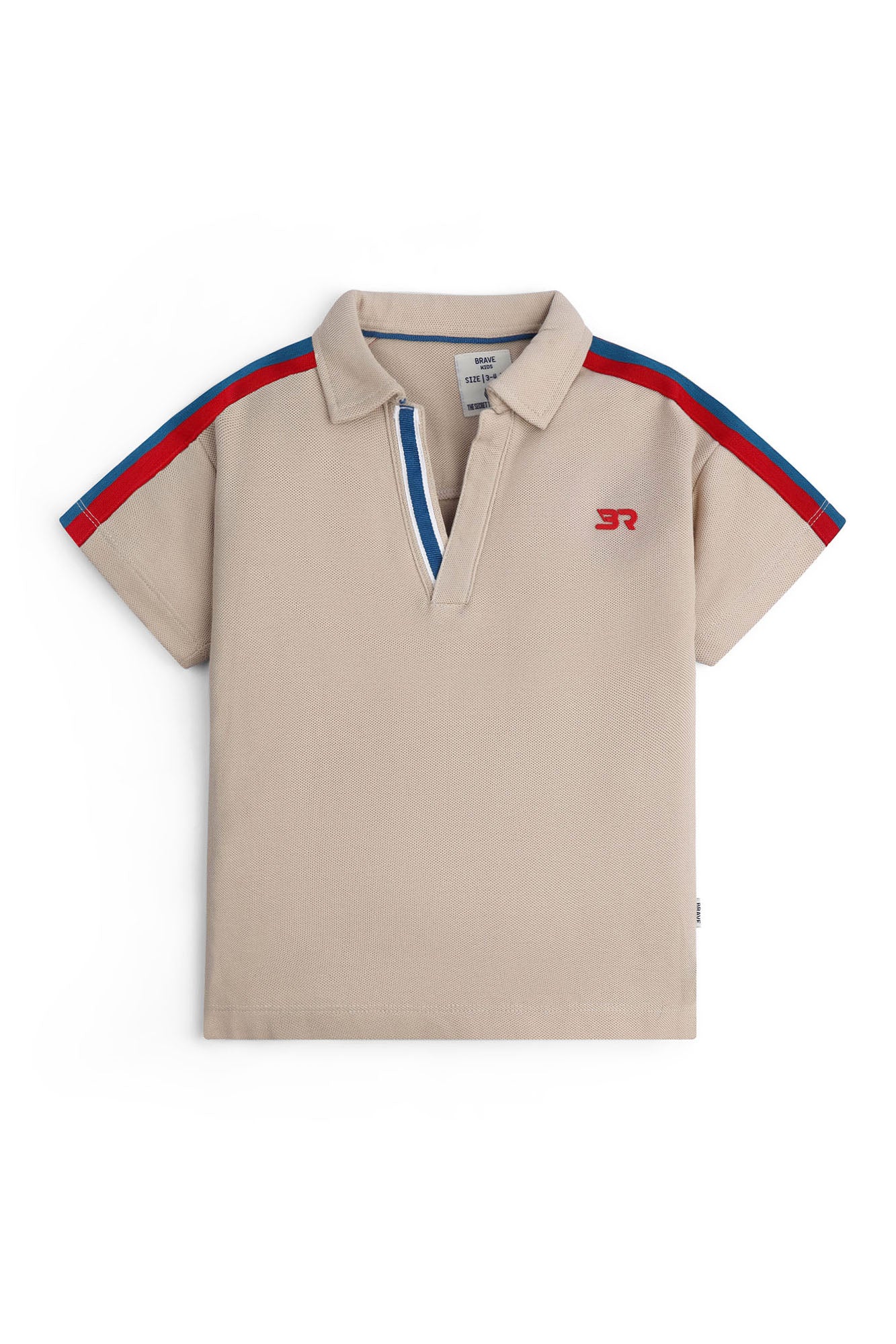 Boys' Sporty V-Neck Textured Polo