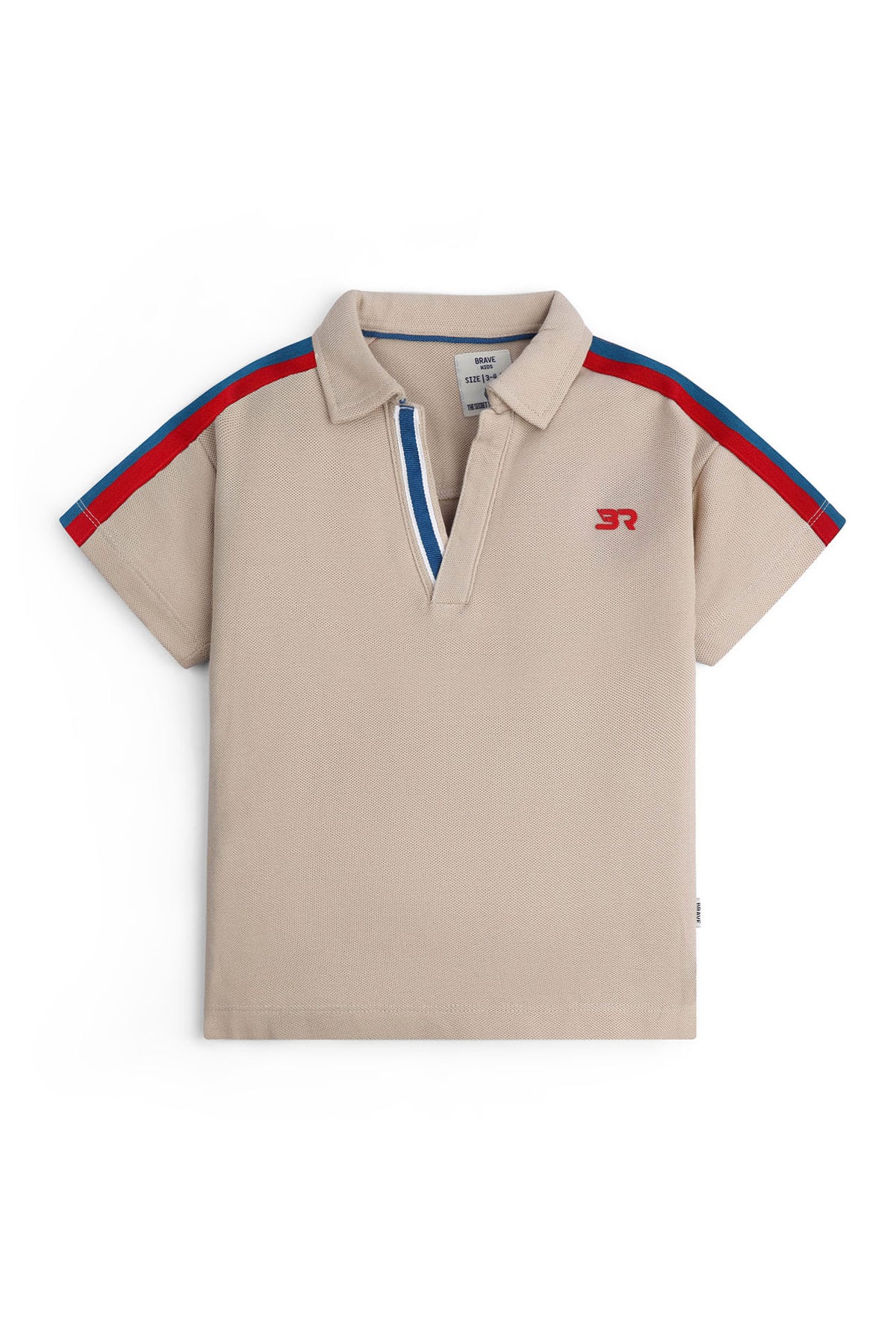 Boys' Sporty V-Neck Textured Polo